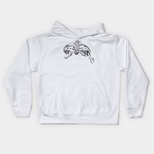 Vulture Black Ink Kids Hoodie